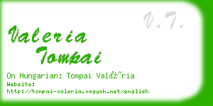 valeria tompai business card